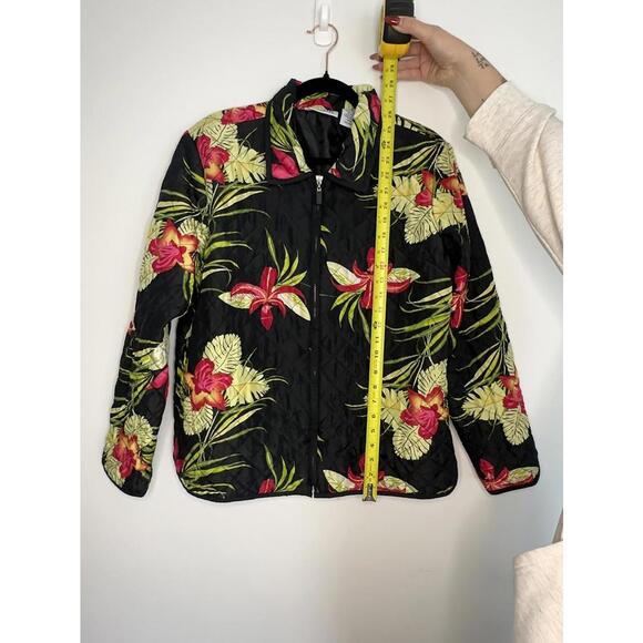 Blair Quilted Silk Floral Lightweight Jacket - Sz. M - Picture 5 of 5
